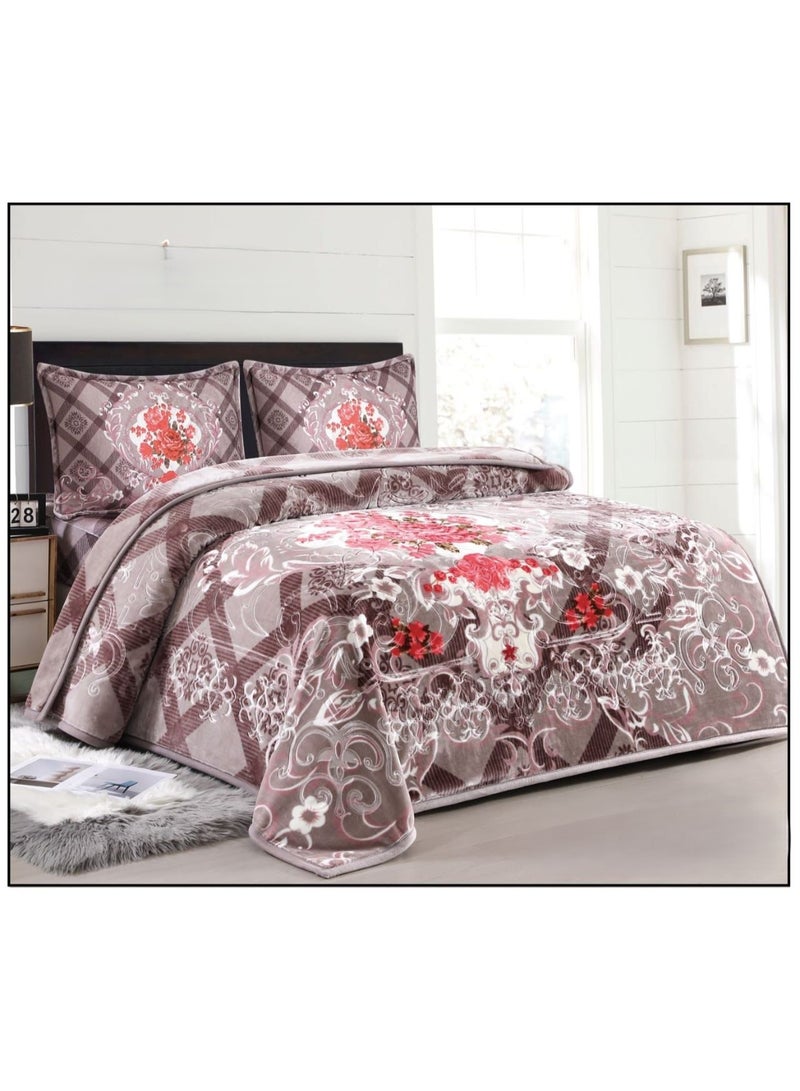 Double blanket set with a textured, embossed design for the bitter cold of winter and a warm, comfortable sleep. 220*240cm